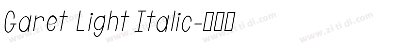 Garet Light Italic字体转换